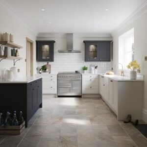 Belsay Woodgrain kitchen doors with textured woodgrain finish