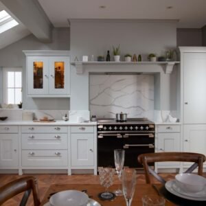 Fitzroy kitchen door design with traditional detailing and freestanding cooker